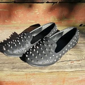 Stud and Spike Flat Loafer